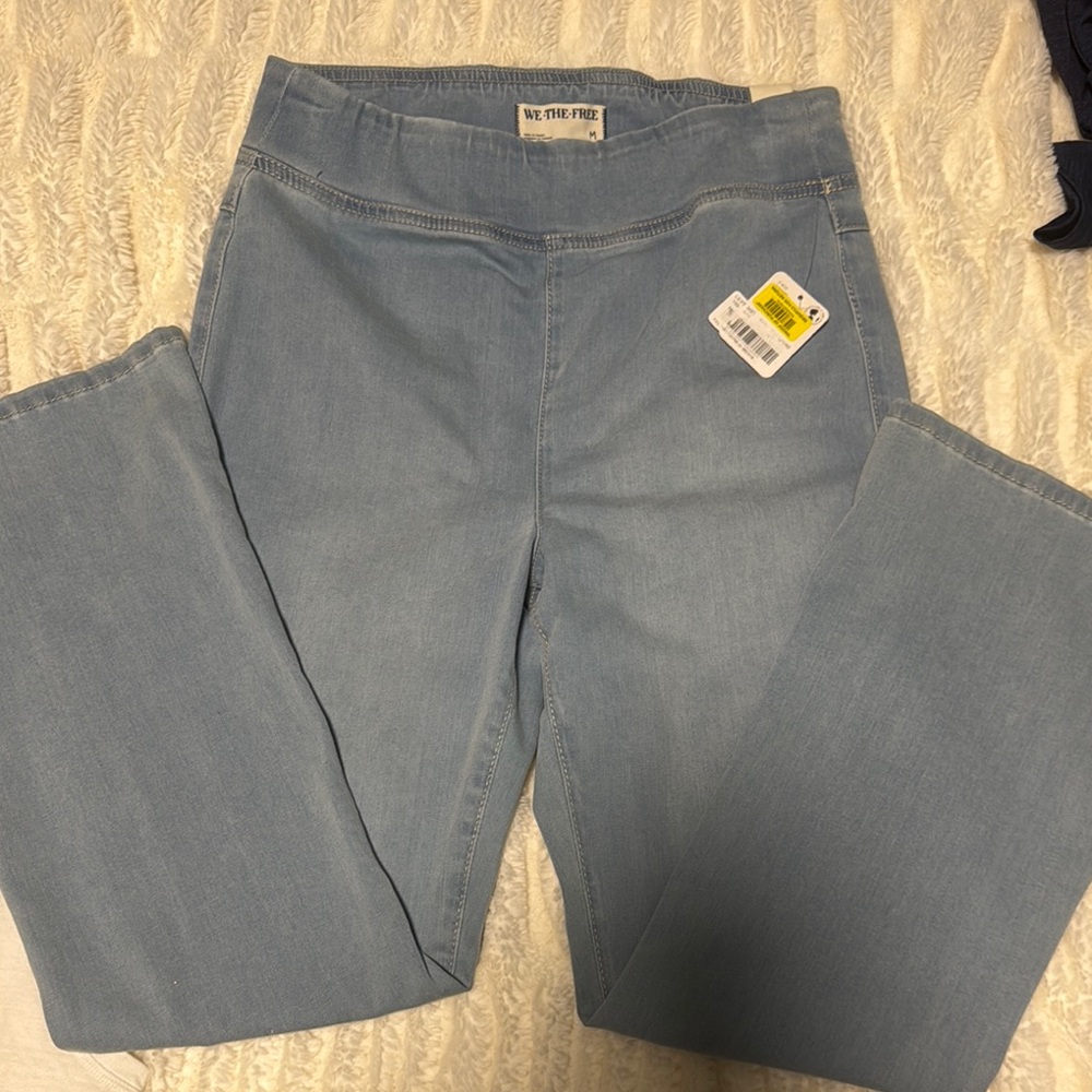 We The Free Light Blue Straight Leg Jeans